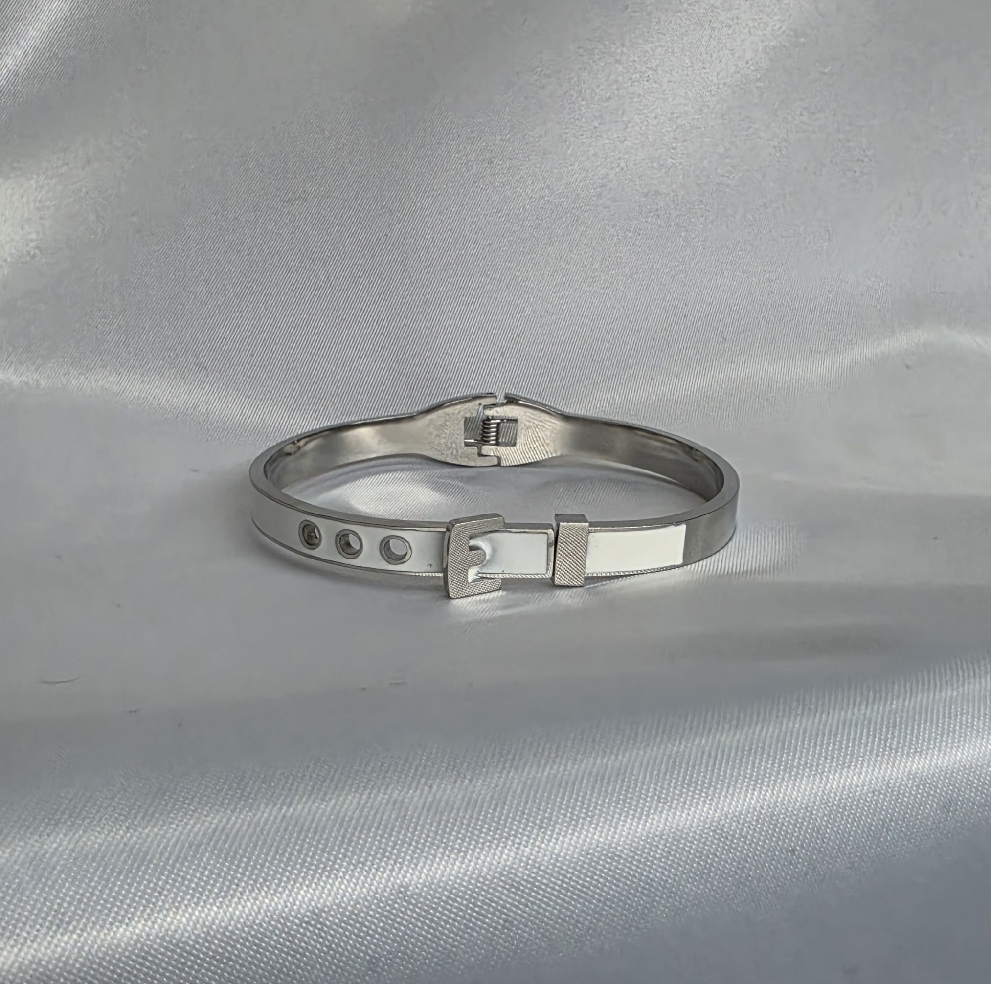 Silver Belt Buckle Kada — view 2